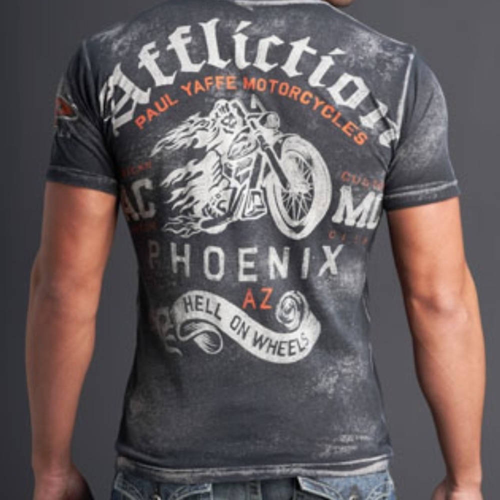 NWT Affliction Paul Yaffe men’s T-shirt - Picture 6 of 8